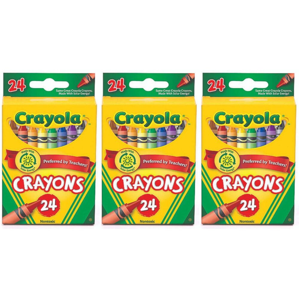3-PACK Crayola Crayons 24 ct